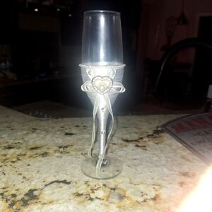 Bridal shower toasting glass